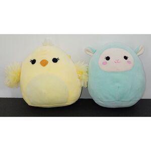 Lot Of 2 Squishmallows Aimee The Chick And Jacob The Lamb Plush Kellytoy